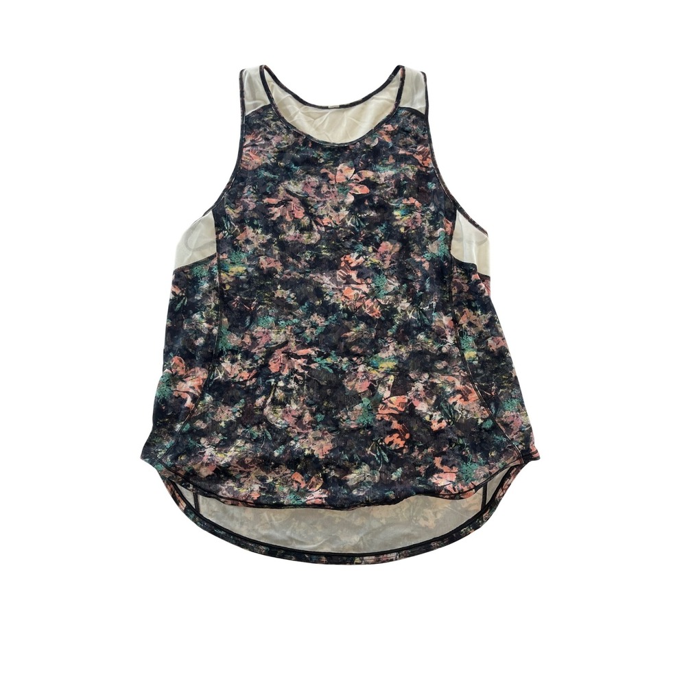XS Lululemon Athletica Floral Mesh Racerback Tank Top Women's Athletic